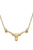 Canvas Style Texas Longhorn 24 KT Plated Necklace
