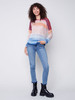 Charlie B Crew Sheer Knit Soft Stripe Sweater (C2577/645B) MULTI