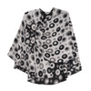 Rapti 100% Cashmere Mod Dots Reversible Loop Shawl (#25) BLK/WHT/GRY