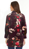 John Mark Floral Print Embroidered Velvet Details Front Button Tunic (J43653BM) CASSIS-MAROON