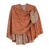 Rapti 100% Cashmere Horses Print Reversible Loop Shawl #134 (PSC-SHAWL-HORSE) HEATHERED ORNG