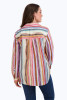 Foxcroft Boyfriend Watercolor Multi-Stripe Tunic (200511)