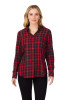 Foxcroft Rhea Brushed Scotch Plaid Shirt (198908) RED/BLK