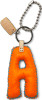 Consuela Hand Embroidered Orange Felt Letter Charm (A-Z)