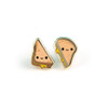 Grilled Cheese Enamel Earrings (LUX E83)