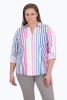 Foxcroft Plus Taylor Ombre Stripe Shirt (200818) MULTI