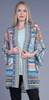 Shana Silk Viscose Peacock Kimono  (24439-PEACOCK-2-443A) BLU/MULTI