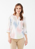 FDJ French Dressing Heart Ikat Henley Top (3491129) PASTELS