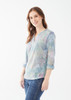 FDJ French Dressing Tropical Print Henley Top (3509451) BLU/MUTED MULTI