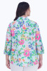 Foxcroft Plus Luna Painterly Floral Shirt (201843) LTBLU/MULTI