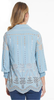 John Mark All Over Eyelet Button Front Shirt (J14334B) LTBLU