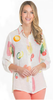 John Mark Fruit Embroidered Button Front Tunic (J14342B) WHT/MULTI