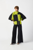 Joseph Ribkoff Color Block Full Zip Jacket (241198-4236) BLK/LIME