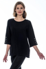 Toofan Crinkle Side/Sleeve Button Detail Top (2 Colors) (C108)