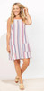 Escape Beach Front Double Stripe Dress (2 Colors) (86101)
