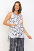Habitat Express Travel Hand Painted Floral Tunic (37605) WHT/BLK/GRY 