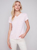 Charlie B Short Sleeve Linen Tee (3 Colors) (C1231X/772A)