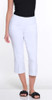 Multiples Pull-On Embroidered Hem Crop Pant (M24707PM) WHT