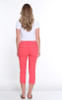 Multiples Pull-On Ladder Straps Hem Crop Pant (M9038P) WATERMELON