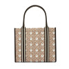 Brighton Woven Hearts Canvas Carry All  (H10813) TAN/BLK