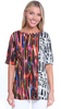 Ali Miles Spilt Color | Black & White Side Vent Knit Tunic (A24501TM) 