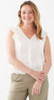 FDJ French Dressing Mixed Media Eyelet Sleeveless Top (3396934) WHT