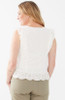 FDJ French Dressing Mixed Media Eyelet Sleeveless Top (3396934) WHT