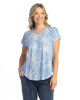 Jess & Jane Darling V-Neck Dolman Sleeve Top (LTBLU)