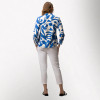 Toofan Blue Abstract Print Button Front Shirt 