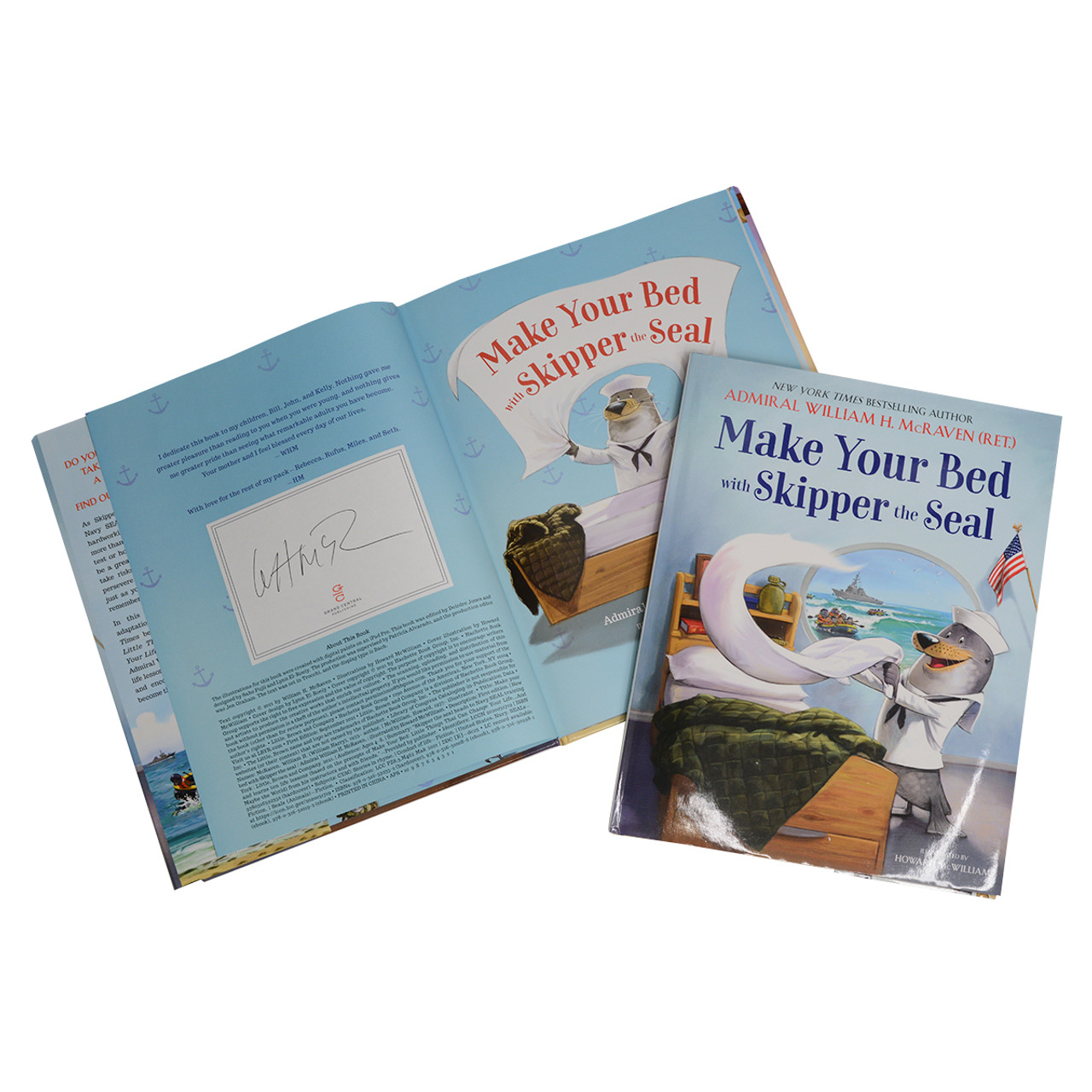 Make Your Bed with Skipper the Seal-Book (Bookplate Signed by Admiral  McRaven) (SKIPPERSEALBOOK) - Sue Patrick