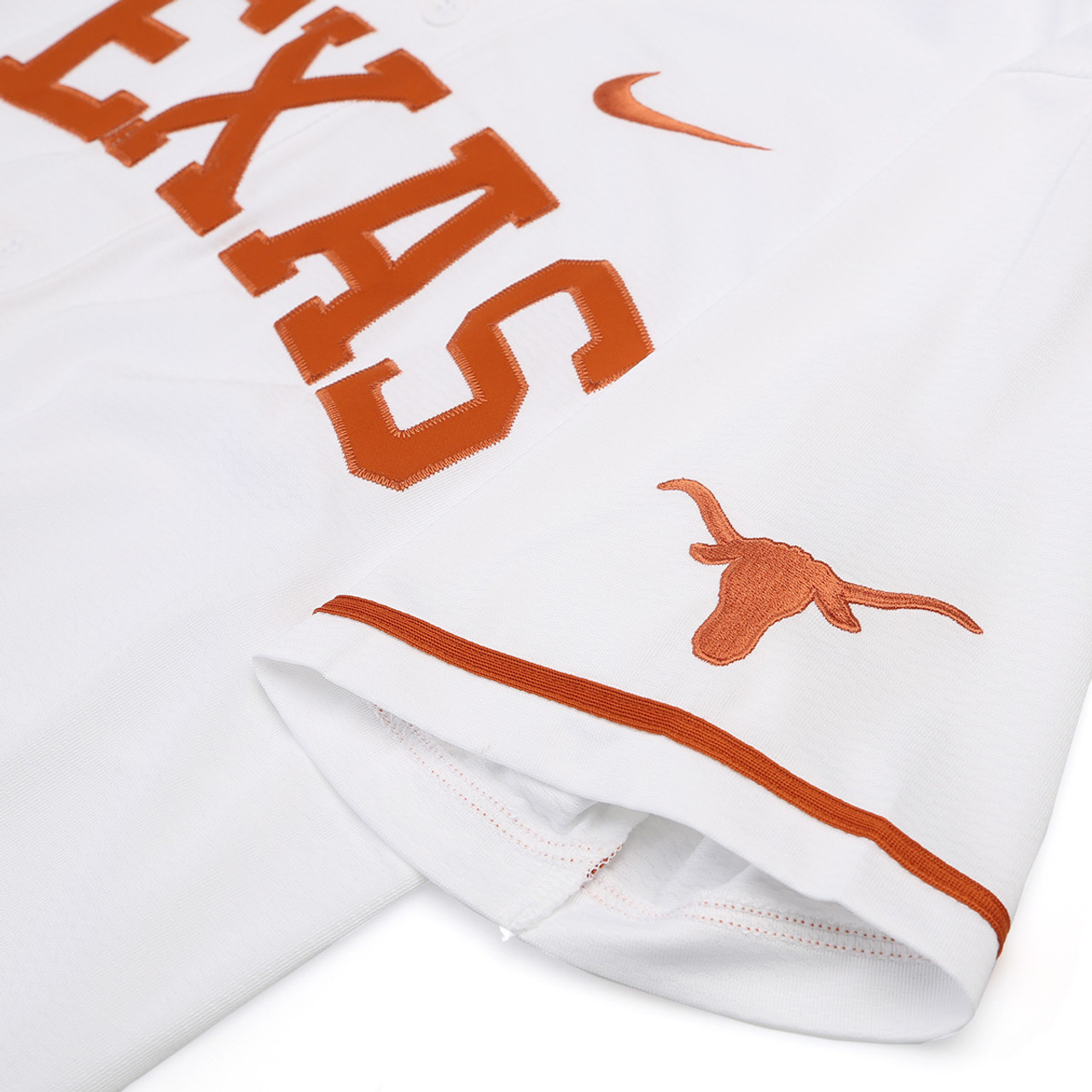Texas Longhorn Nike White Replica Baseball Jersey (P33290W) - Sue Patrick