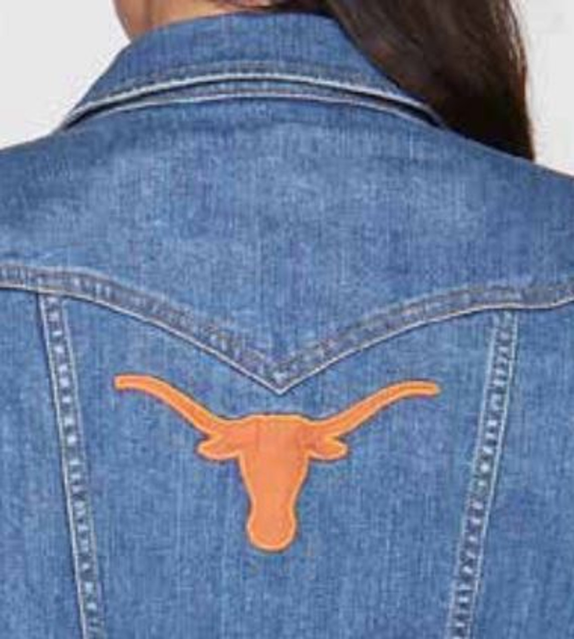 Texas Landscape Women's Oversized Denim Jacket - Texas Fan Stuff