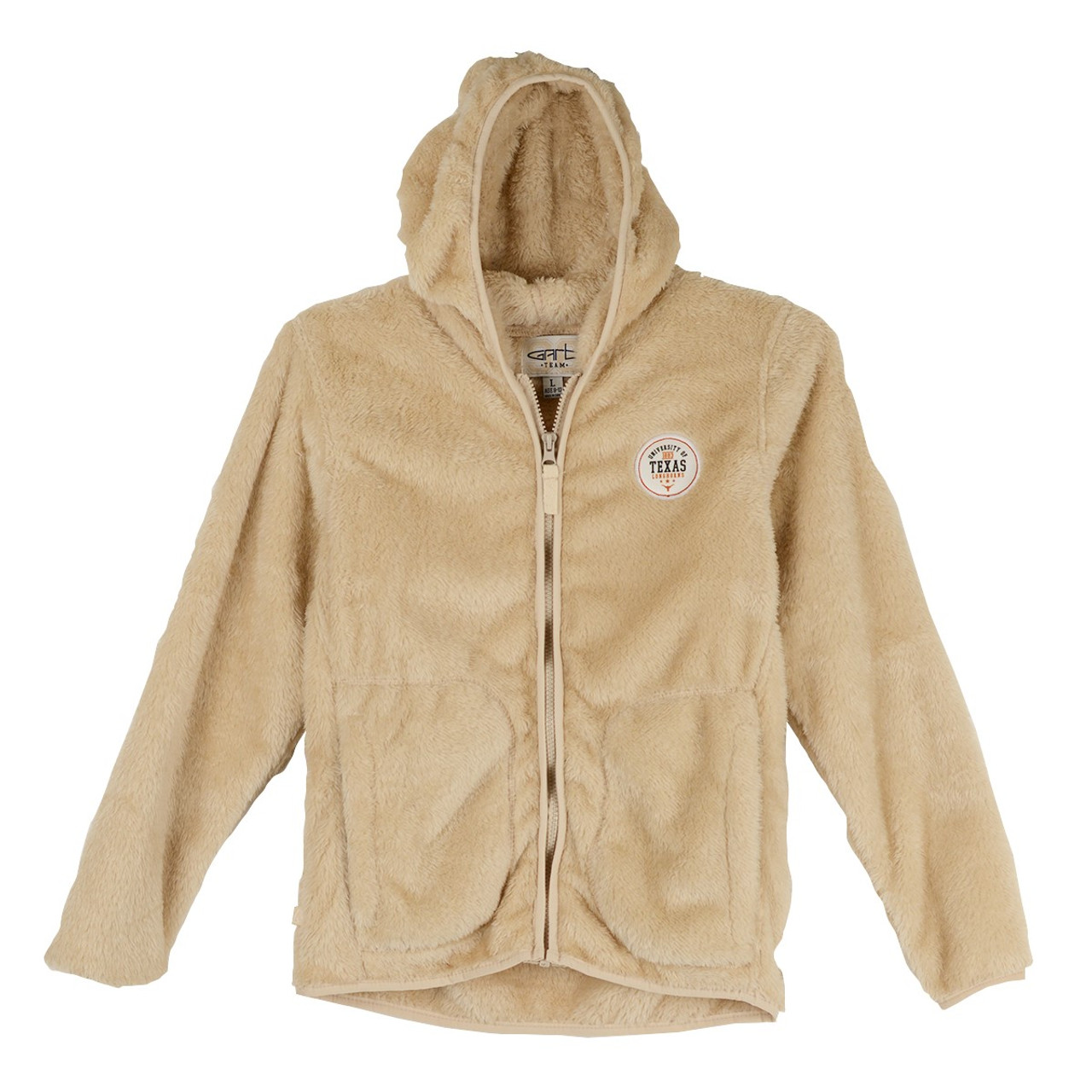 Texas Longhorn Youth Carter Fleece Zip Hoodie GARB CBYL34 LT TAN