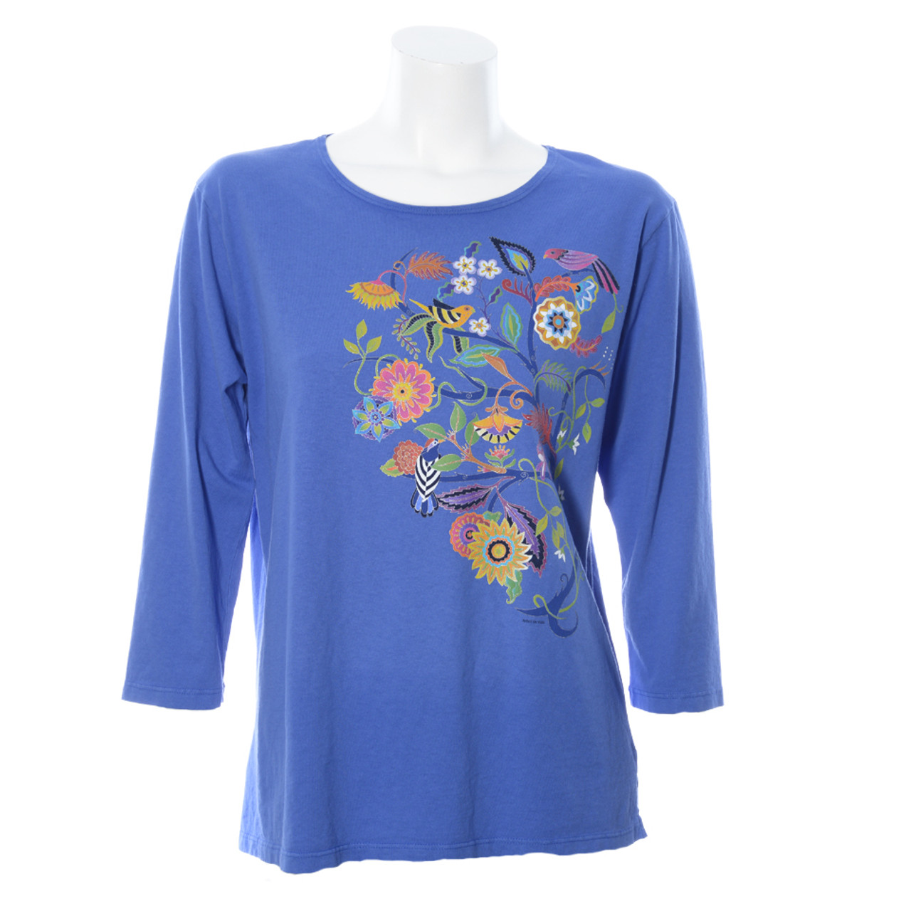 Sabaku Arbol De Vida 3/4 Sleeve Tee (334SUP3/4S) SUPERBLU - Sue Patrick