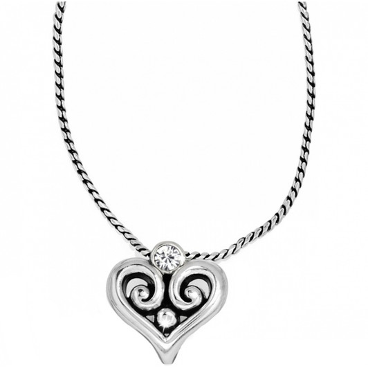 Brighton Alcazar Heart Badge Clip Necklace (JN9732)