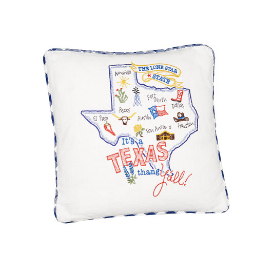 It's a Texas Thang Y'all  Embroidered Pillow (F2258)