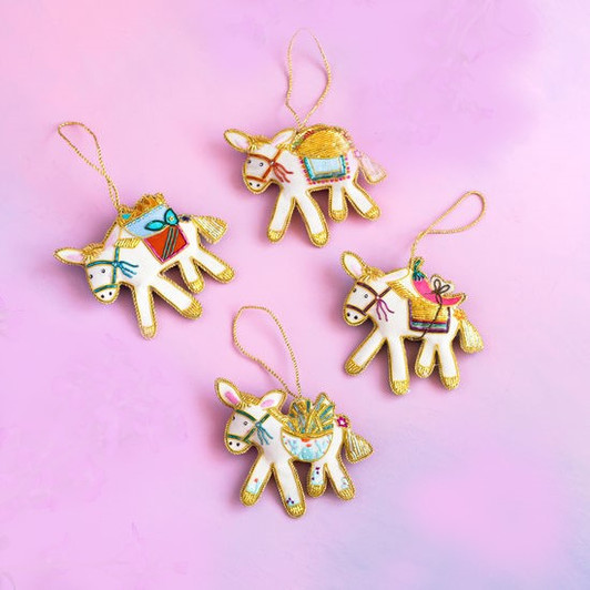 Busby Burro Beaded Ornament (4 Styles) (VI0781)