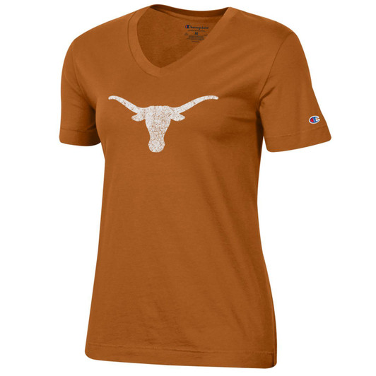 Texas Longhorn Ladies Distressed Logo Tee (C600147552-385)