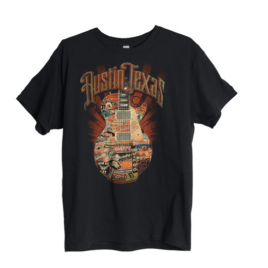 Austin Guitar Tee (5427TSBK) BLK