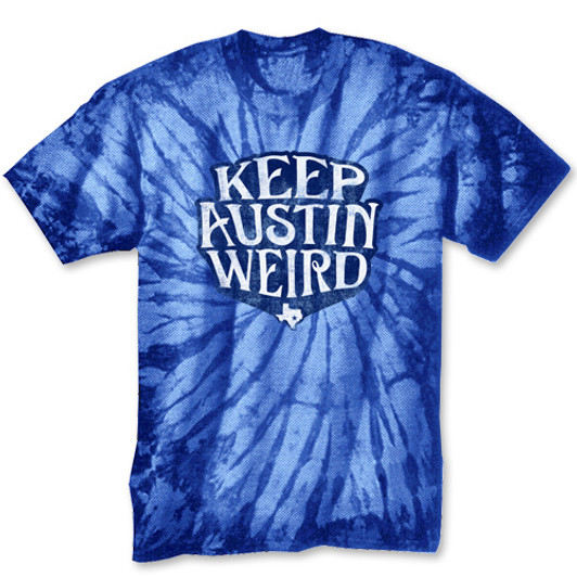 Keep Austin Weird Tie Dye Tee (5054TSTDRY) ROYAL
