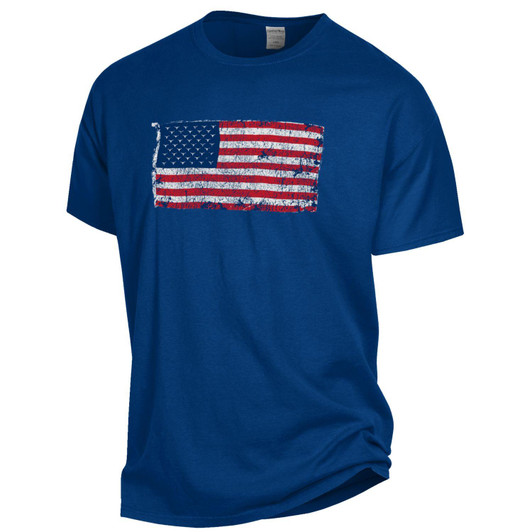 Texas Longhorns American Flag Tee (GDH100HNY-153) NAVY