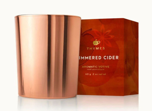 Thymes Simmered Cider Metallic Votive 2 oz 