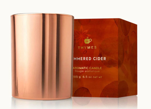 Thymes Simmered Cider Metallic Candle 6.5 oz 