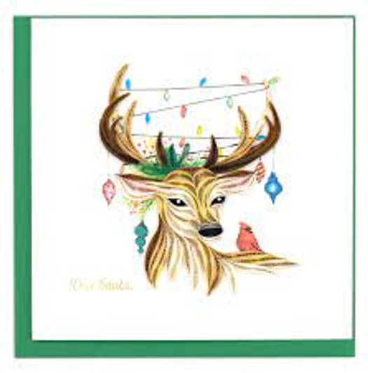 Deer Santa Quilling Card