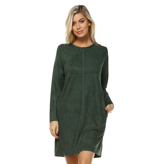 Joh Aurora Faux Suede Dress (2 Colors) (2059)