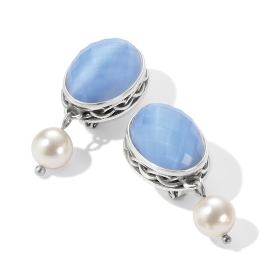 Brighton Blue Moon Leverback Earrings (JA9323) BLU/SLV