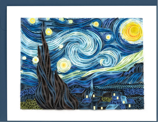 Starry Night, Van Gogh Quilling Card