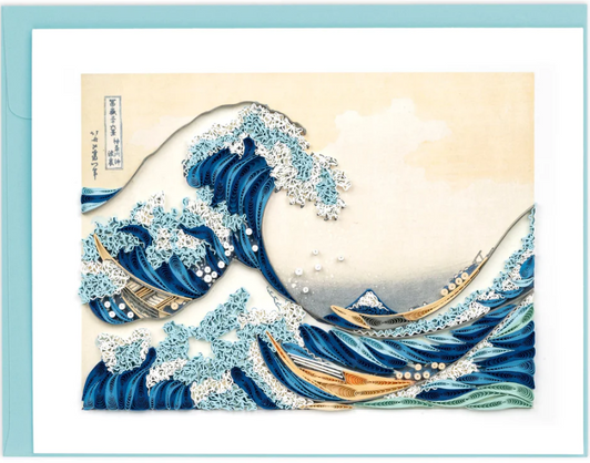 The Great Wave off Kanagawa, Hokusai Quilling Card