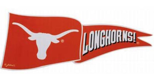 Texas Longhorn Pennant Magnet (Set of 2) (32481)