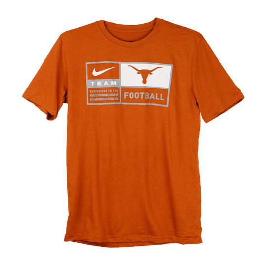 Texas Longhorn Nike Boxed Logo Dri-Fit Tee (M21418-DOR-BOXLOGO) BO